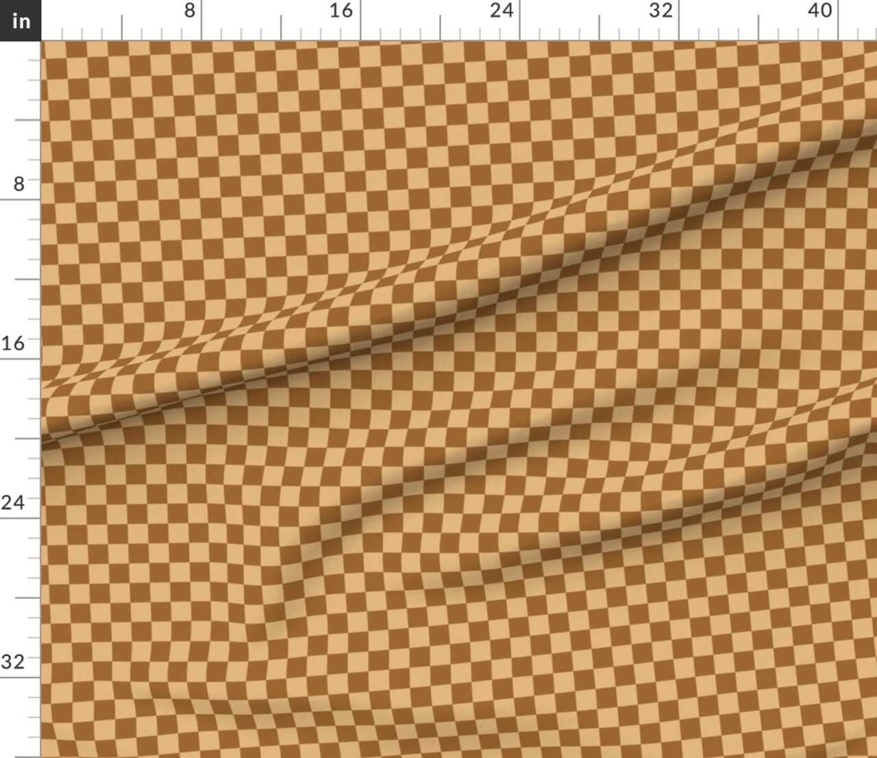Vintage Brown Retro Warm 70S Checkered Chocolate Pop Art Checkerboard Checks Small Scale Custom Printed Fabric by Spoonflower Various Fabrics by the Yard or Fat Quarter